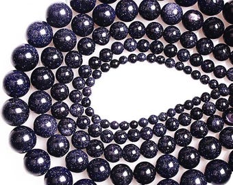 Blue Sandstone Beads 15" Strand | DIY Jewelry Making