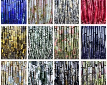 AAA Natural Stone Cylinder Beads | 4x13mm DIY Jewelry Making