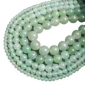 Green Aventurine Natural Gemstone Grade AAA  Round Loose Beads 15“ |4/6/8/10/12mm | DIY Charm Beads For Jewelry Making Accessories