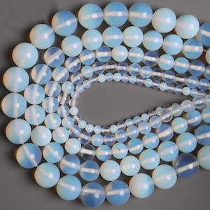 Opaliet opaal ronde stenen kralen 15'' 4/6/8/10/12/14 mm armband parels | DIY-bedelkralen voor accessoires voor het maken van sieraden