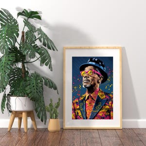 Digital Jazz Poster, Duke Ellington Wall Art, Jazz Festival Print, Newport Jazz Vintage, jazz festivities