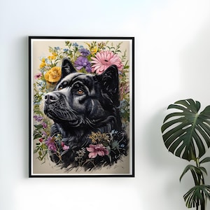 American Akita Art Print: Dog Breed Wall Decor (Digital Download)