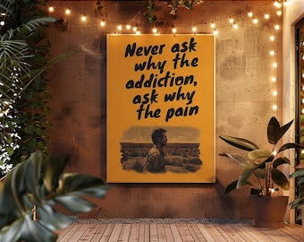 Poster per la riabilitazione dalla dipendenza: arte murale per la terapia, regalo per la sobrietà (download digitale)