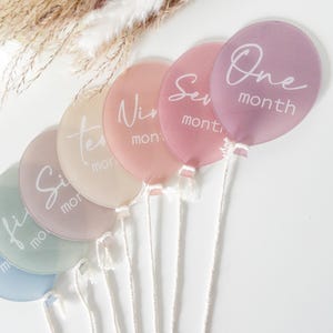 Neugeborenen-Kompliment mit Etui | Monatliche Meilenstein-Scheiben | Baby-Meilensteinballons | Acrylballon | Growth Milestones-Fotos