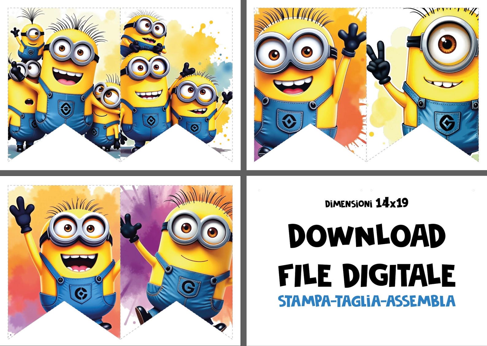 Printable "minions" Banner - Instant Download - Etsy
