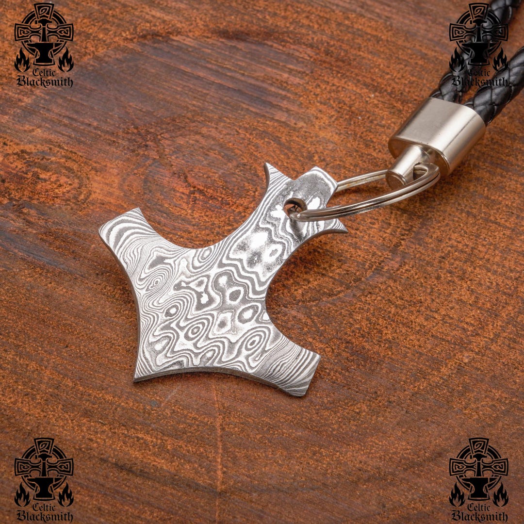 Hand Forged Damascus Steel Anchor Pendant Locket, Handmade 2 Inch ...