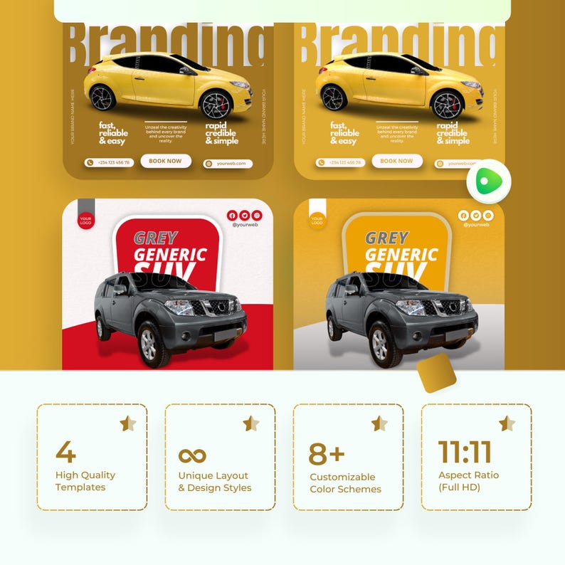 Drive Vision - Auto Canva Templates - Etsy
