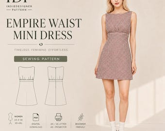 Boat Neck Ruched Tunic Sewing Pattern PDF | Sleeveless Linen Top Pattern | Old Money Blouse | Keyhole Back Top | Women XS-4XL