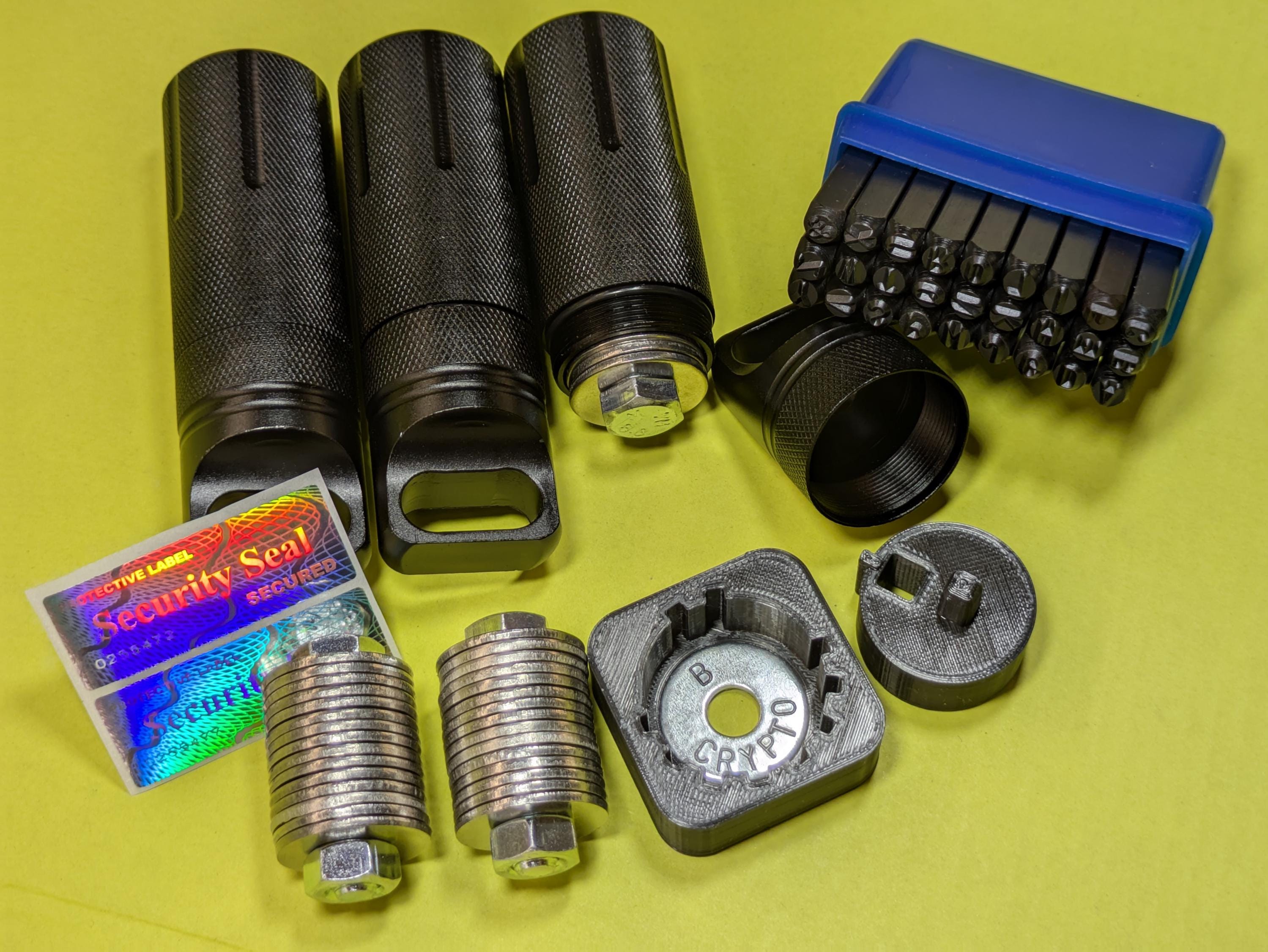 Triple Metal Bitcoin/Crypto Seed Phrase Storage: Cold Wallet Recovery Kit (inclusief stampers) - België