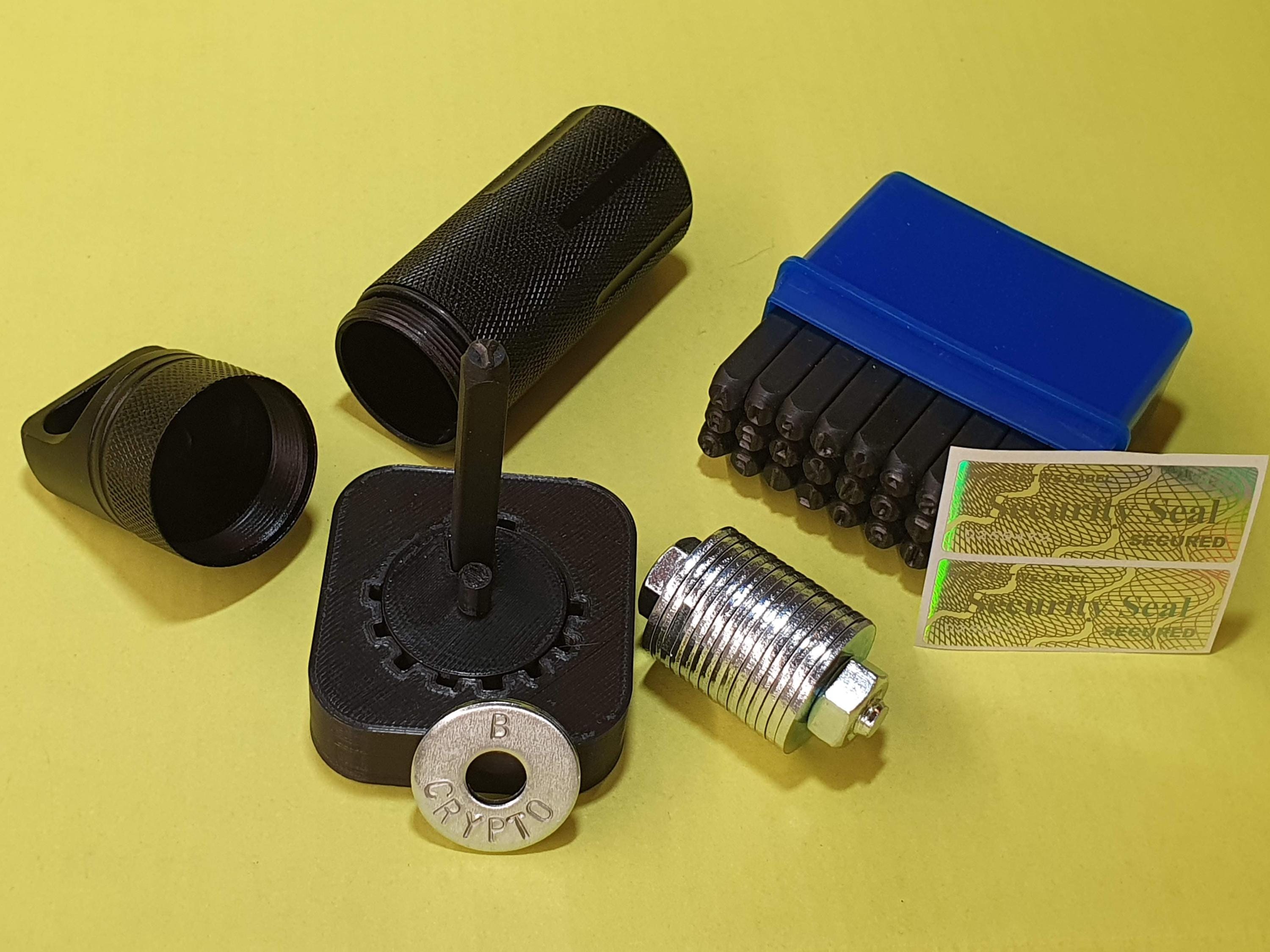 Metal Bitcoin/crypto Seed Phrase Storage: Cold Wallet Recovery Kit Incl.  Stampers - Etsy