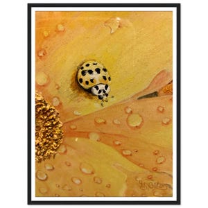 Dew Drop Inn Mounted Framed Poster - Original Acrylic & Watercolor Art - Unique Wall Decor