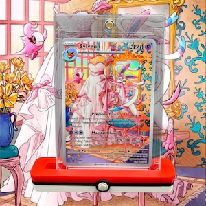 Sylveon Custom Pokémon-kaart Fan Art Regenboog Holografisch – Onofficiële Eeveelution Fee Handgemaakt Verzamelobject – Nicola Moro
