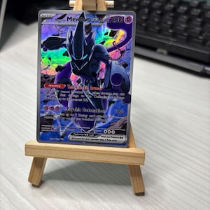 Carta Pokémon holográfica personalizada Mewtwo EX Arcoíris Blindado – Proxy Arcoíris + Funda y Cargador Superior
