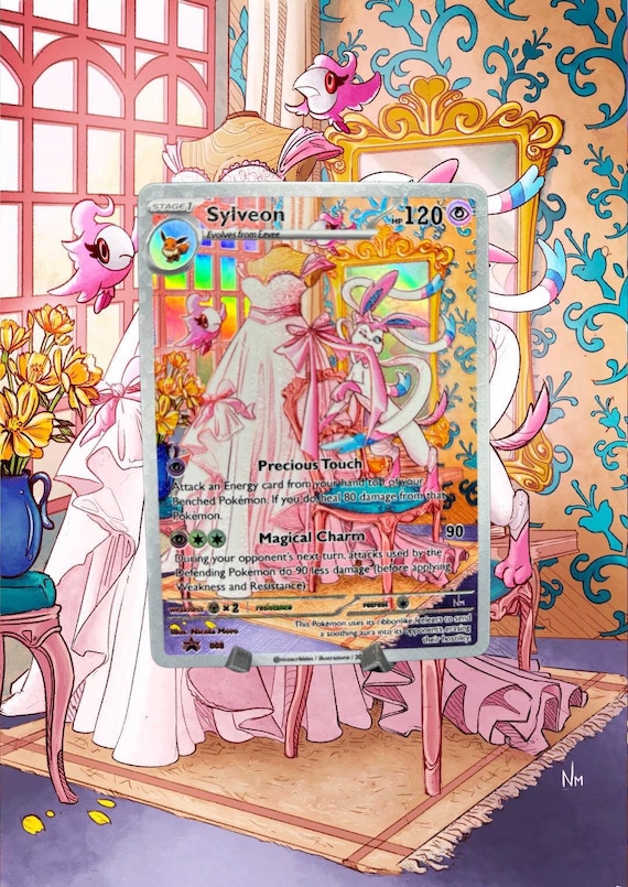 sylveon pokemon card art VMAX 212/203 If you use this Ability Sylveon Pokemon Card Extended Art,