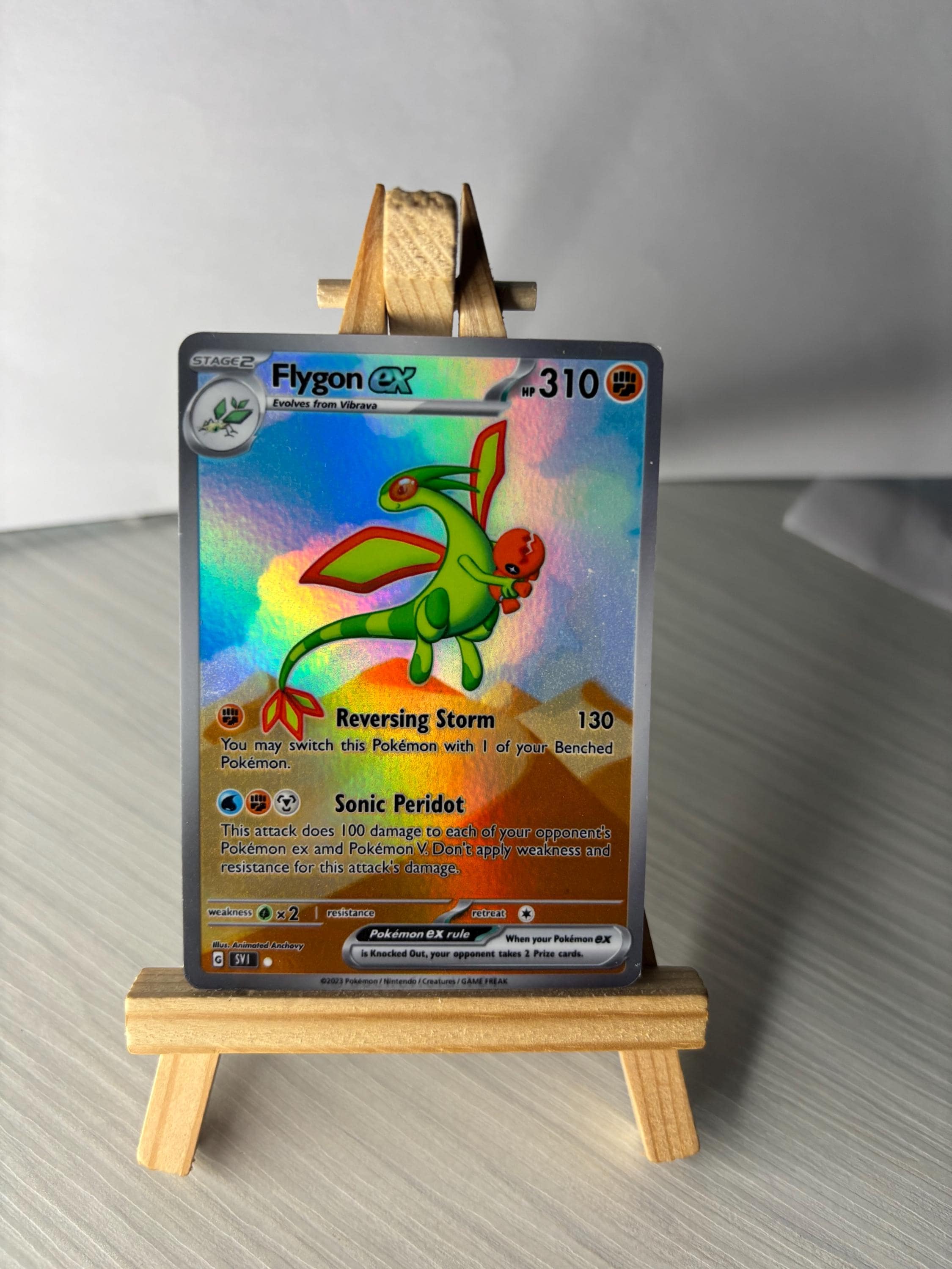 pokemon flygon card Custom Flygon Pokémon Card | Handmade Rainbow Holo Fan Art | Italian Artist  Illustration | Unique Collectible Gift