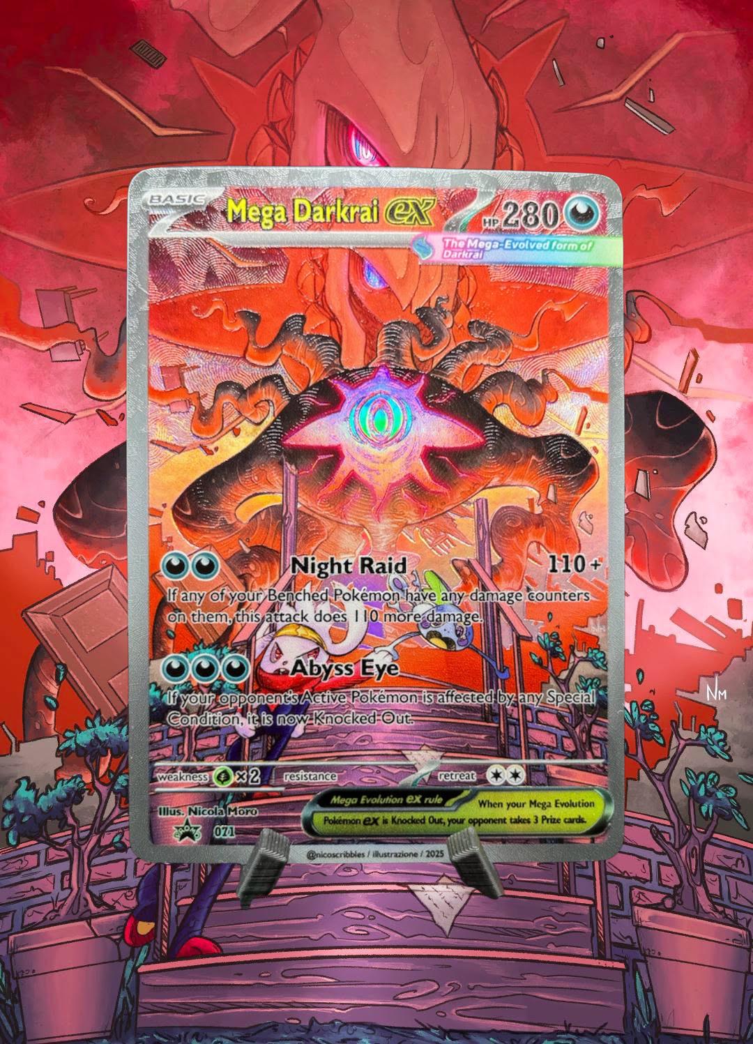darkrai pokemon card full art ex (Space-Time Smackdown #202/208, 2-Stars) favorite character Darkrai ex Special Art Rare