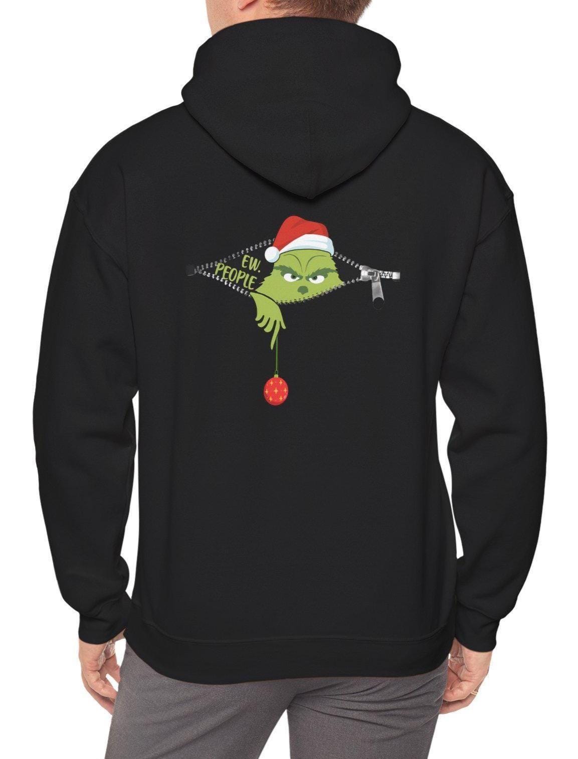 Felpa Con Cappuccio Per Bambini Grinch - Maglione Natalizio Unibly, Divertente E Morbido