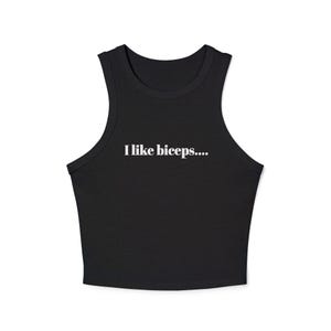 I Like Biceps Tank Top, Women&#39;s Fitness Apparel, Gym Wear, Workout Tank, Gift for Fitness Lovers