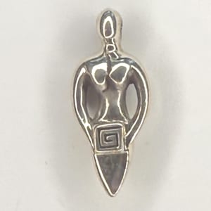 Sterling Silver Spiral Goddess Pendant | Earth Mother Divine Feminine Necklace | Wiccan Pagan Jewelry | Sacred Feminine Charm