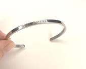 Soul Sisters Cuff Bracelet – Silver, Brass, or Copper Plated | Meaningful Gift for Best Friend, Sister, or Soul Sister