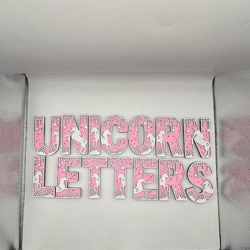 Unicorn Letters Etsy