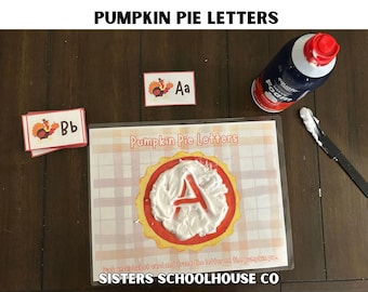 Pumpkin Pie Letters: Sensory Play Alphabet Activity (PDF Download)