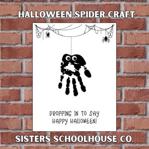 Halloween Spider Handprint Craft: DIY Keepsake (PDF Download)