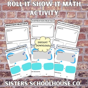 Dice Math Game: Roll It/Show It - Elementary Homeschool (PDF)