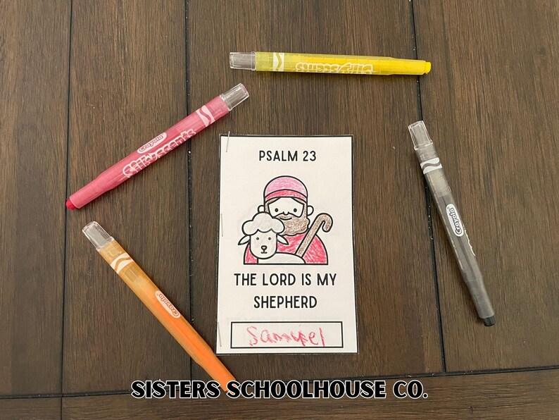 Psalm 23 Mini Book: Bible Lesson Activity (PDF Download) - Etsy