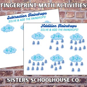 Fingerprint Math Game: Addition & Subtraction Activity (PDF)