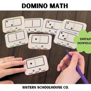 Domino Math Game: Addition & Subtraction Activity (PDF Download)