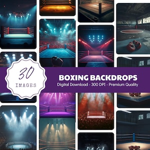 30 Boxing Ring Backdrops: Sports Photography (Digital Download)