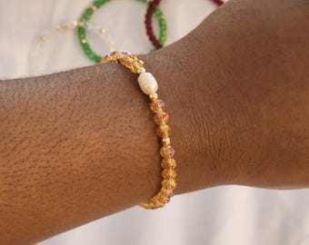 Handmade Crystal Bracelet | Freshwater Pearls | Elegant Dainty Jewelry | Bracelet for Her
