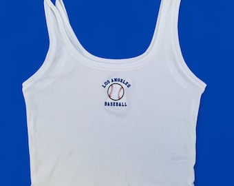 Womens Los Angeles Baseball Crop tank