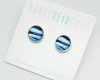 Tranquility - Post Earrings - Photography - Handmade - Unique Gift - Matching Bracelet or Necklace Available - Wearable Art!