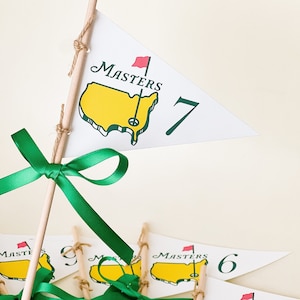 MASTERS table numbers golf flags, birthday, golf holes, travelled places, golf courses image 1