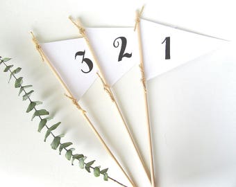 Pennant flag Table Numbers