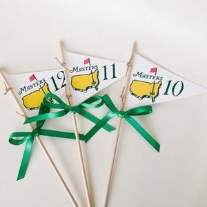 MASTERS table numbers golf flags, birthday, golf holes, travelled places, golf courses image 3