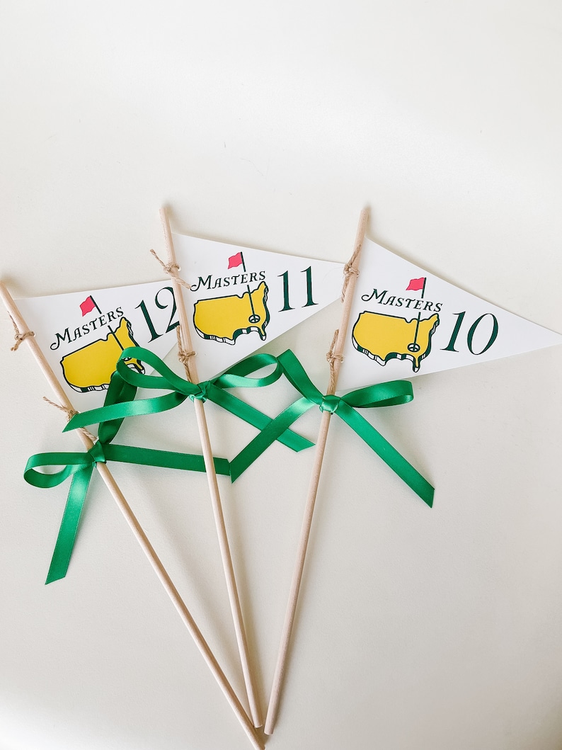 MASTERS table numbers golf flags, birthday, golf holes, travelled places, golf courses image 3