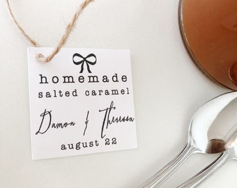 Favor tags - salted caramel tags, Spread The Love - salted caramel favor tags