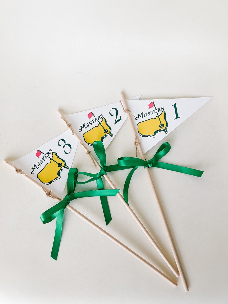 MASTERS table numbers golf flags, birthday, golf holes, travelled places, golf courses image 2
