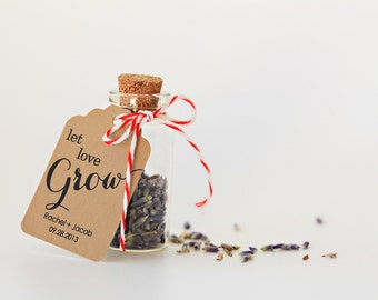 2 Dollar Shipping - Let Love Grow - favor tags