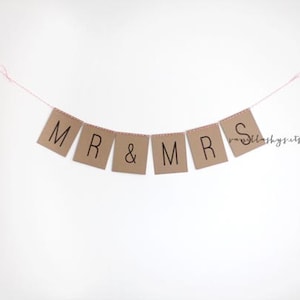Spedizione gratuita - Bandiera moderna semplicistico Mr e Mrs photoprop