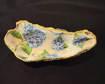 Decoupage Trinket Oyster Shell