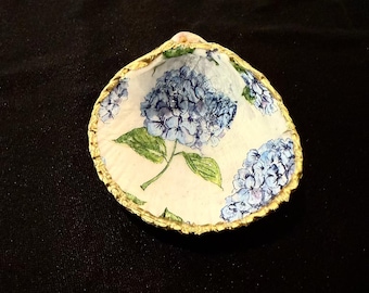 Decoupage Trinket Holder - Hydrangea