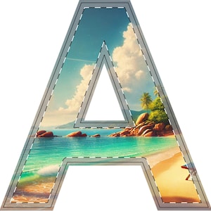 Personalized Wooden Alphabet Decor, Beach Themed Home Accent, Initials Art, Custom  numbers Sign, Weddings, custom letters,fun custom letter