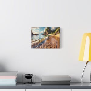 Coastal Beach Canvas Art, Serenity, Ocean Wall Decor, Perfect for Living Room, Beach House, Gifts for Nature Lovers, Relaxing Home Decor