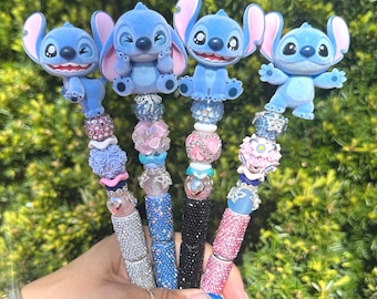 Stitch Glam Rhinestone Beaded Pen, Character Office Decor