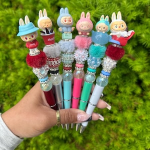 LABUBU beaded pen , characters, cute keychain.