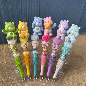 CARE BEARS GLAM beaded pens , characters , elevate your stationary station. image 12